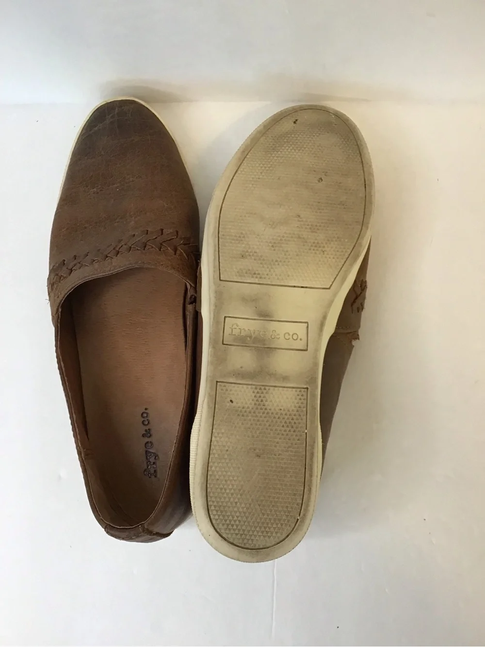 FRYE AND CO. Women's Brown Leather Slip-On Loafers Sneakers 7